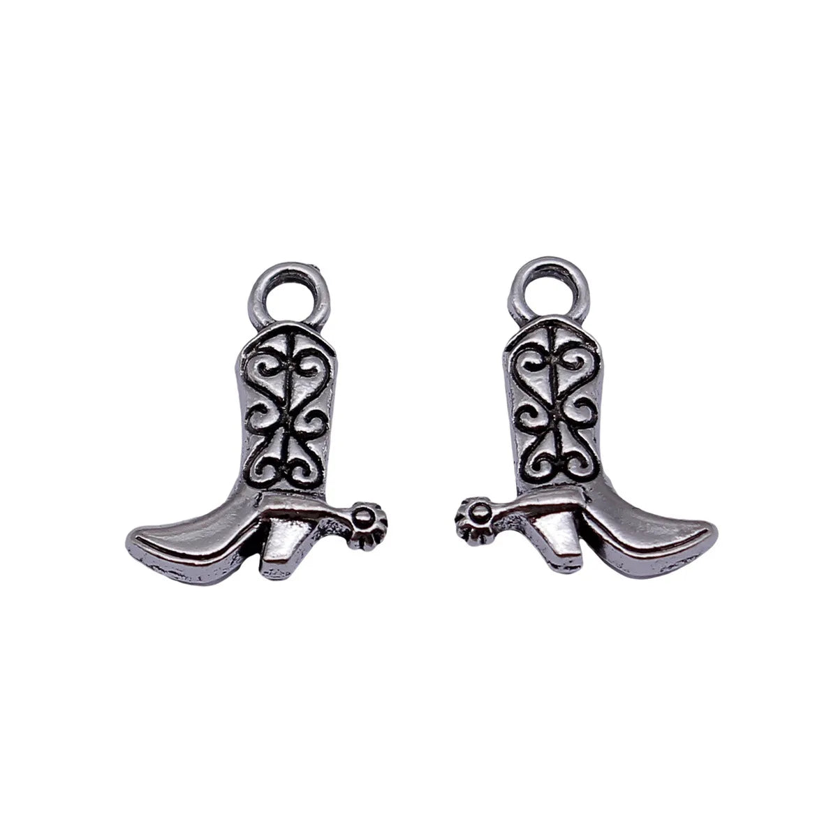 16x12mm 0.94g Multicolor Zinc Alloy Cowboy Boot Charm Pendant for DIY Necklace Bracelet Jewelry