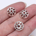 13x13x6mm 0.8g Antique Silver Zinc Alloy Floral Bead Caps for DIY Jewelry Making Accessories