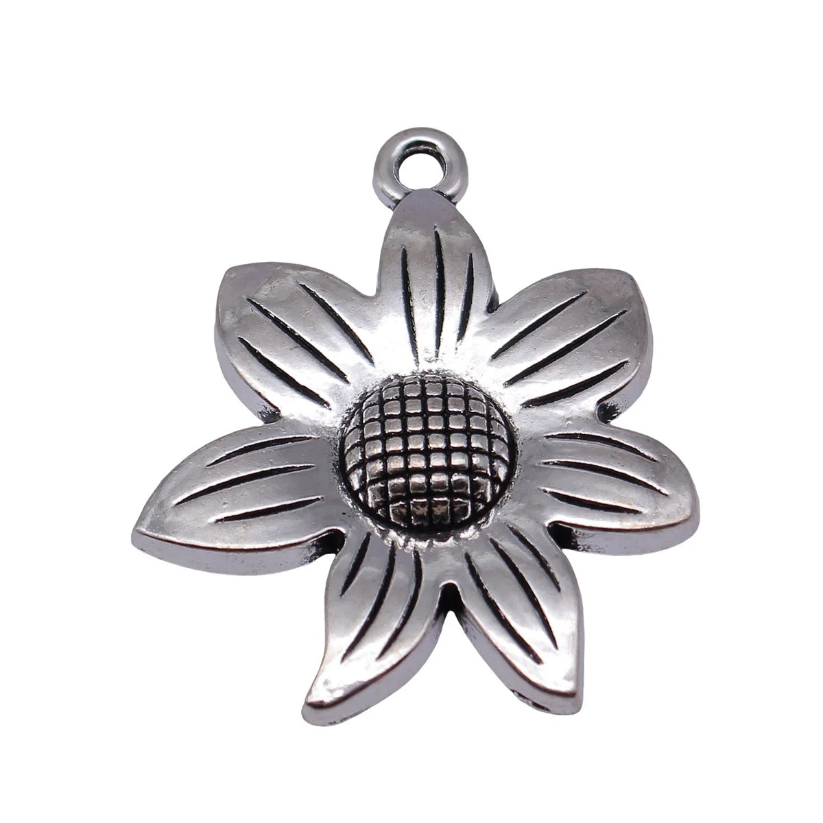 41x35mm 5.4g Antique Silver Zinc Alloy Flower Charm Pendant for DIY Bracelet Necklace Jewelry