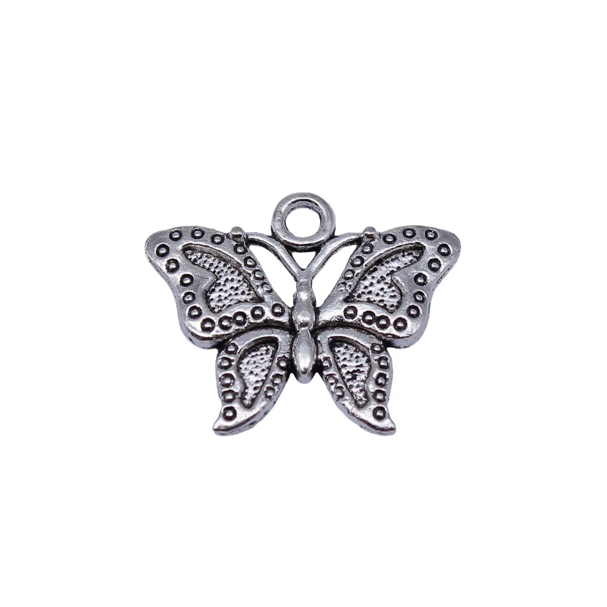 23x19mm 1.7g Antique Silver Zinc Alloy Butterfly Charm Pendant for DIY Necklace Bracelet Jewelry