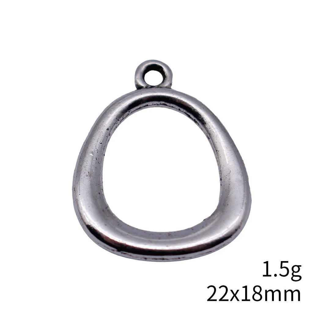 22x18mm 1.5g Antique Silver Zinc Alloy Hollow Egg Shape earring charms for DIY earrings jewelry making