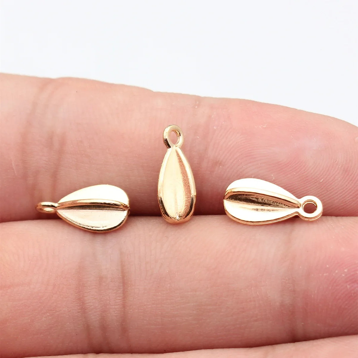 14x7x7mm 0.74g Multicolor Zinc Alloy Faceted Geometric Teardrop Charm Pendant for DIY Jewelry