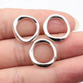 19x18mm 1.6g Multicolor Zinc Alloy Hammered Twisted Round Ring Connector Charm for DIY Jewelry Making
