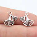 16x16mm 0.65g Multicolor Zinc Alloy Ginkgo Leaf Charm Pendant for DIY Earring Bracelet Making