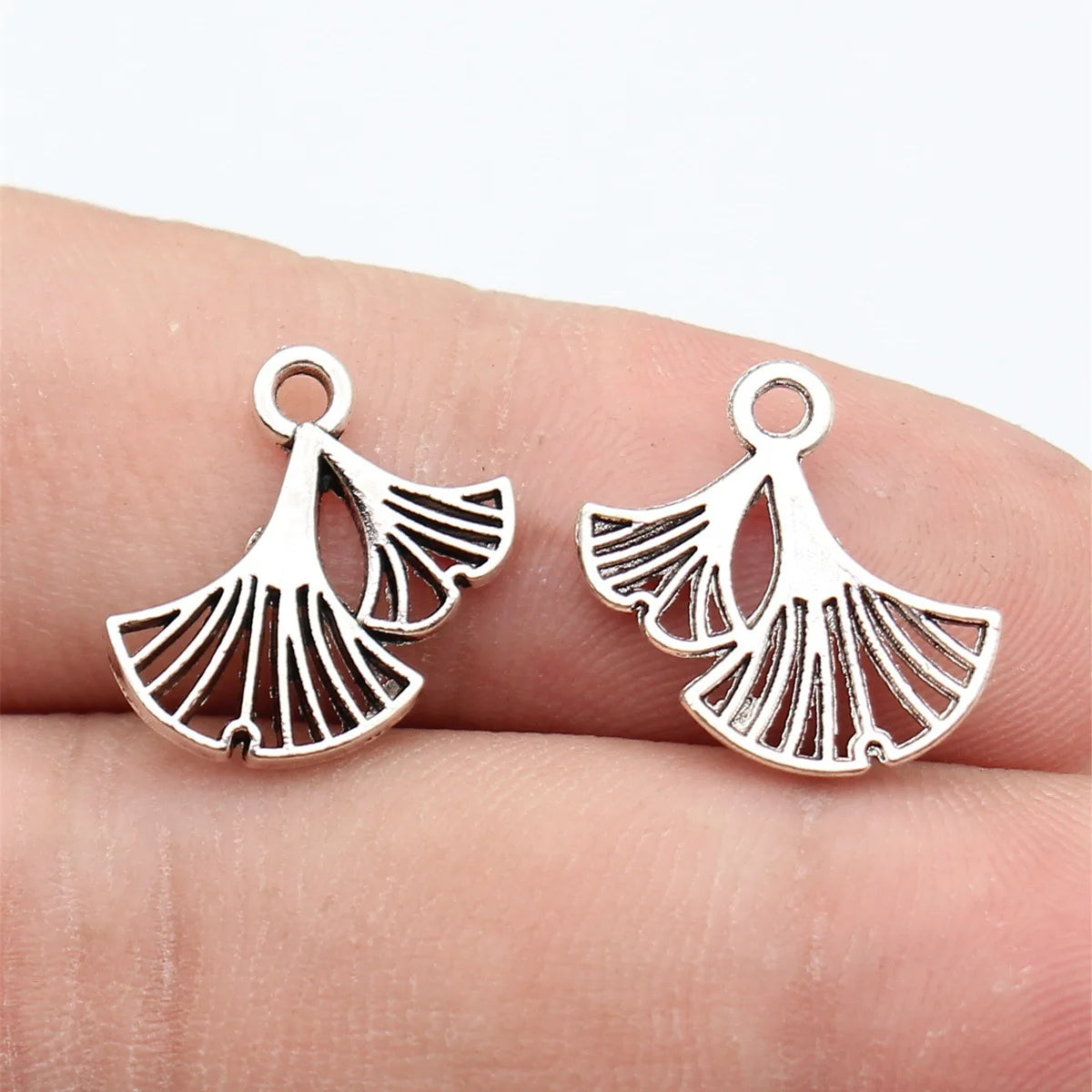 16x16mm 0.65g Multicolor Zinc Alloy Ginkgo Leaf Charm Pendant for DIY Earring Bracelet Making