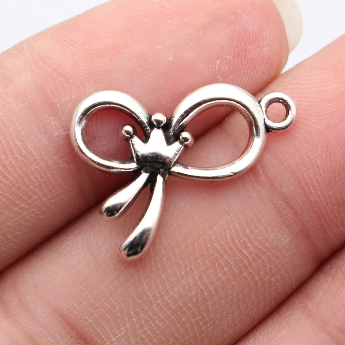 23x17mm 1.5g Multicolor Zinc Alloy Crown Bowknot Butterfly Charm Pendant for Necklace Bracelet Jewelry Making