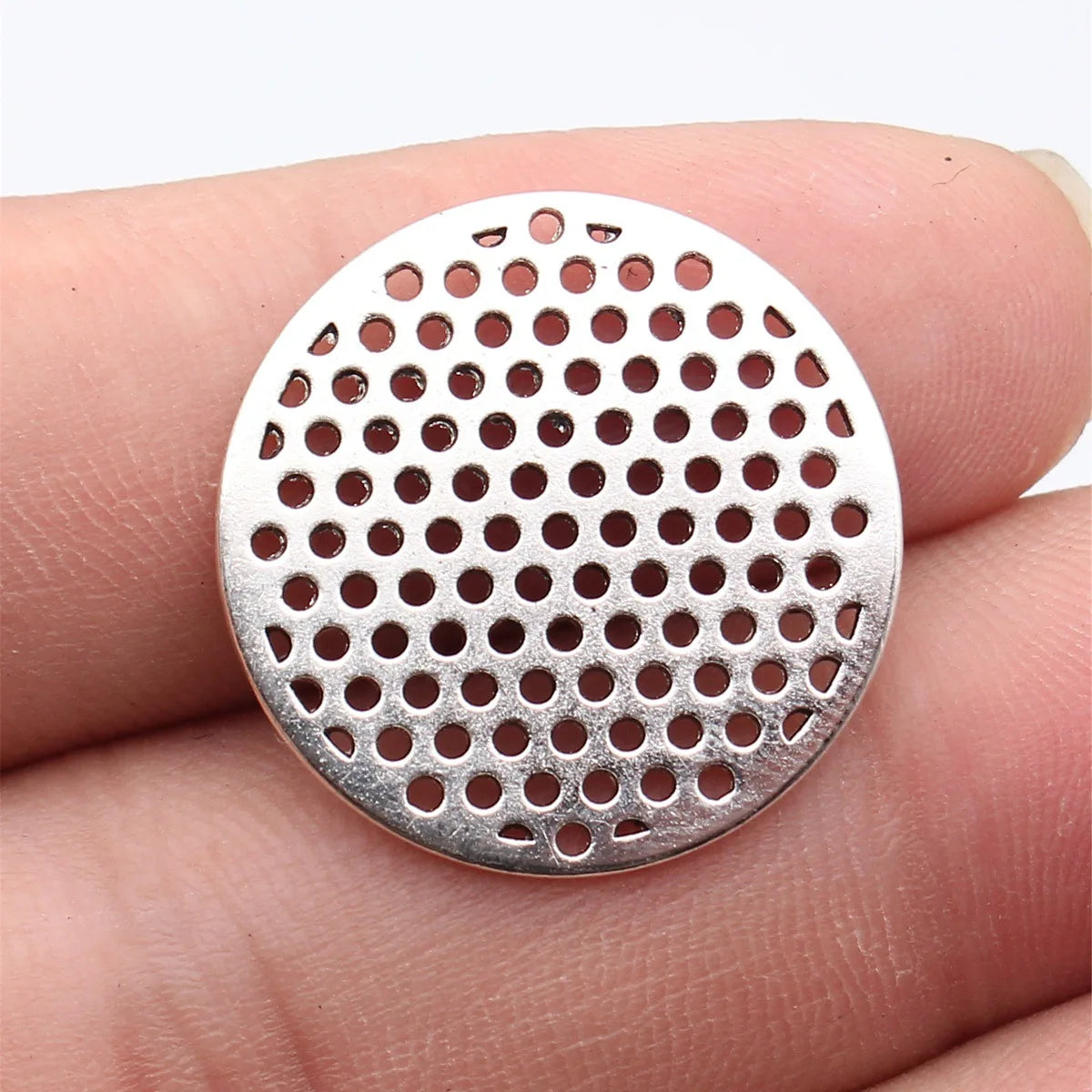 25x25x1.1mm 2.6g Multicolor zinc alloy round multi-hole connector charm for DIY jewelry making