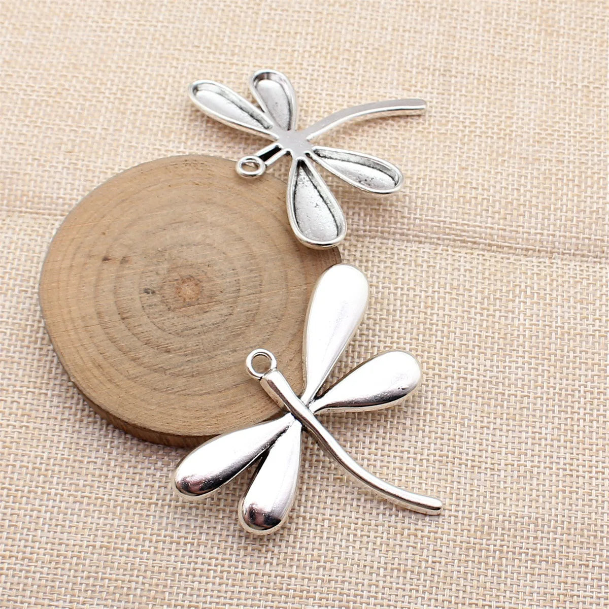 59x50mm 9.2g Antique Silver Zinc Alloy Dragonfly Charm Pendant for Necklace Jewelry Making