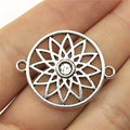 33x27mm 3.1g Antique Silver Zinc Alloy Dreamcatcher Connector Charm for DIY Earrings Jewelry Making