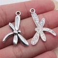 27x31mm 2.1g Antique Silver Zinc Alloy Dragonfly Charm Pendant for DIY Necklace Bracelet Making