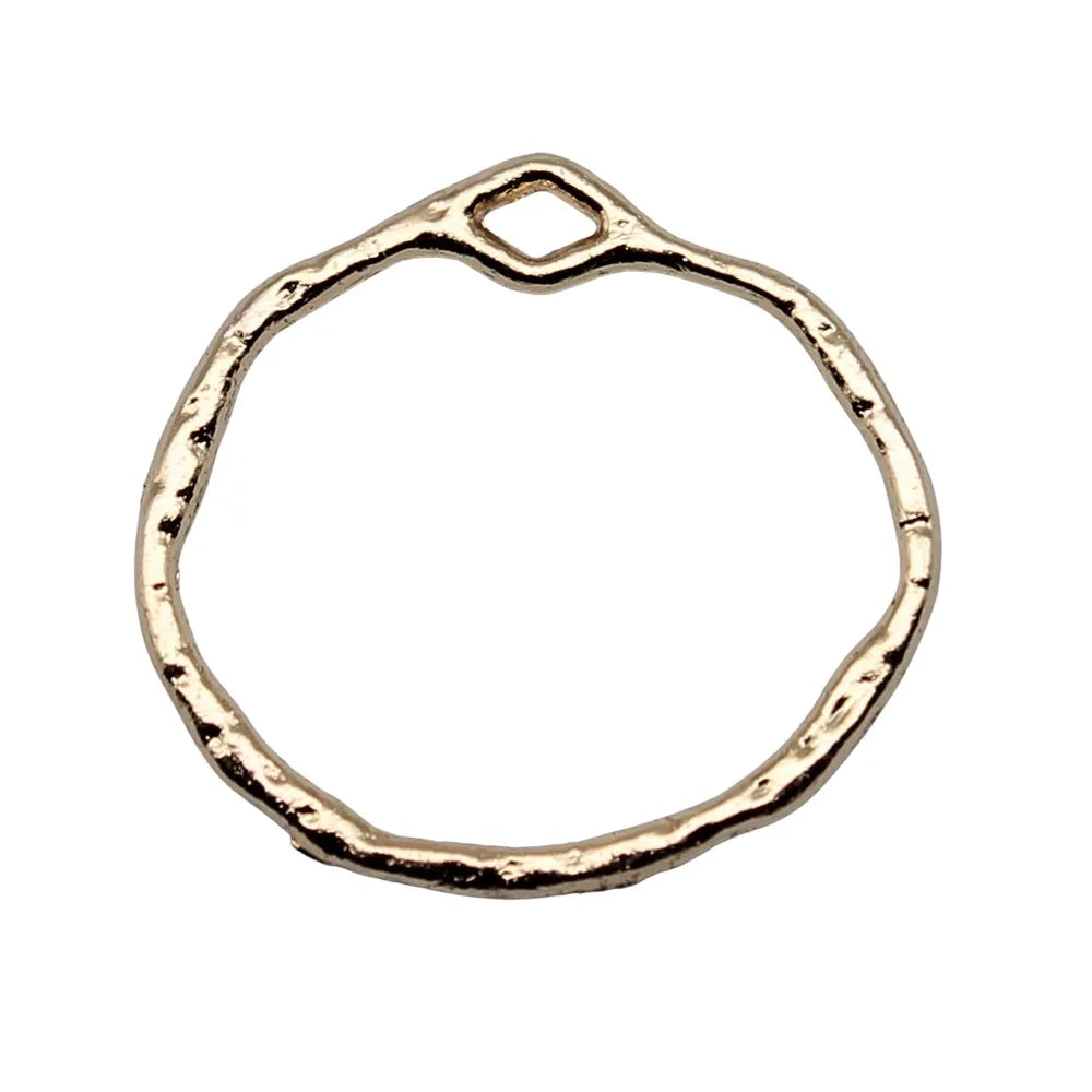 22x21mm 0.6g KC Gold Zinc Alloy Geometric Charm Pendant for Necklace and Earring Jewelry Making