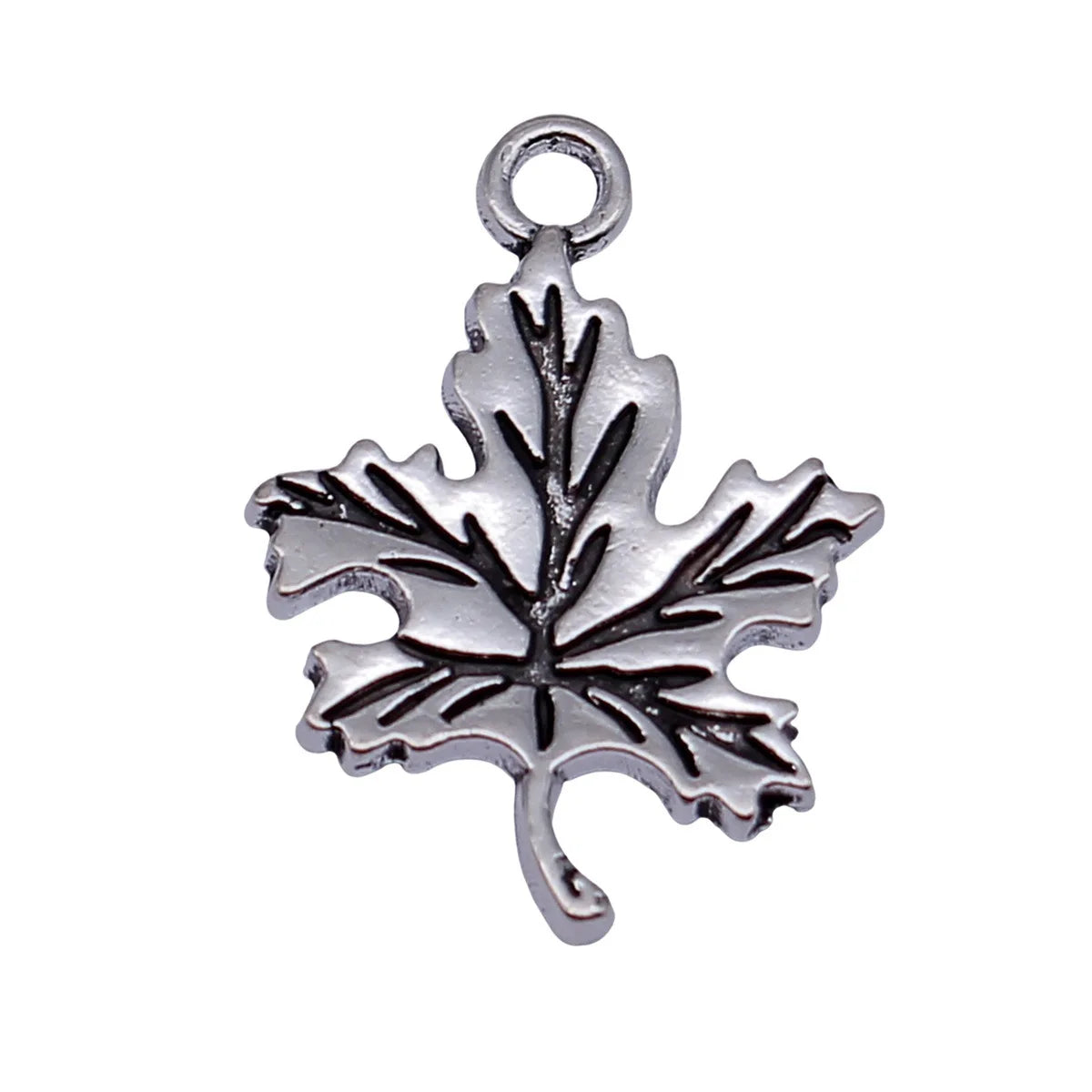 23x16mm 1.3g Antique Silver Zinc Alloy Leaf Charm Pendant for DIY Necklace Bracelet Jewelry Making