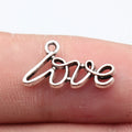 16x10mm 0.78g Antique Silver Zinc Alloy LOVE Letter Charm Pendant for DIY Bracelet Making