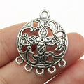 28x23mm 1.8g Antique silver zinc alloy earring connector charm jewelry findings for DIY earring making