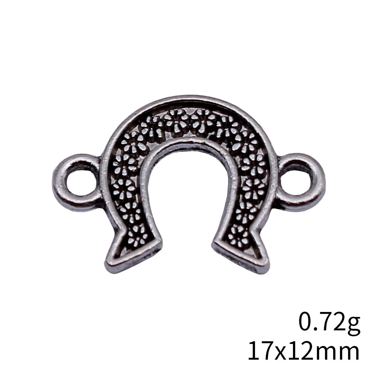 17x12mm 0.72g Multicolor iron Flower Horseshoe connector charm for DIY jewelry making