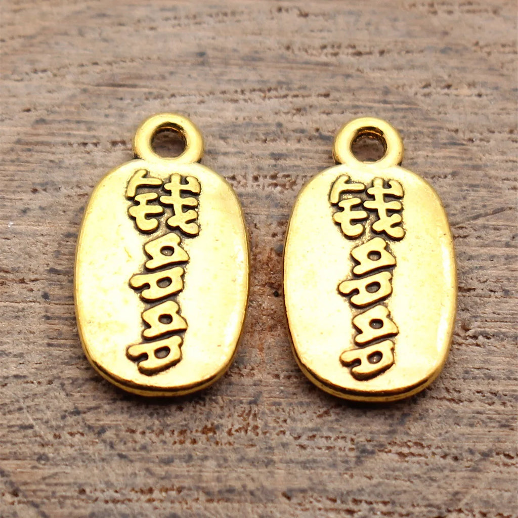 16x9.2mm 1.1g Antique Gold Zinc Alloy Money Tag Charm Pendant for DIY Bracelet Necklace Jewelry