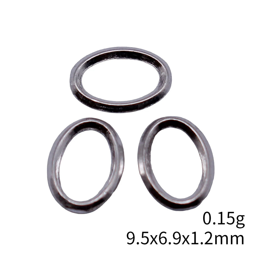 9.5x6.9x1.2mm 0.15g Antique Silver Zinc Alloy Small Oval Ring Connector Charm for DIY Bracelet Necklace Making