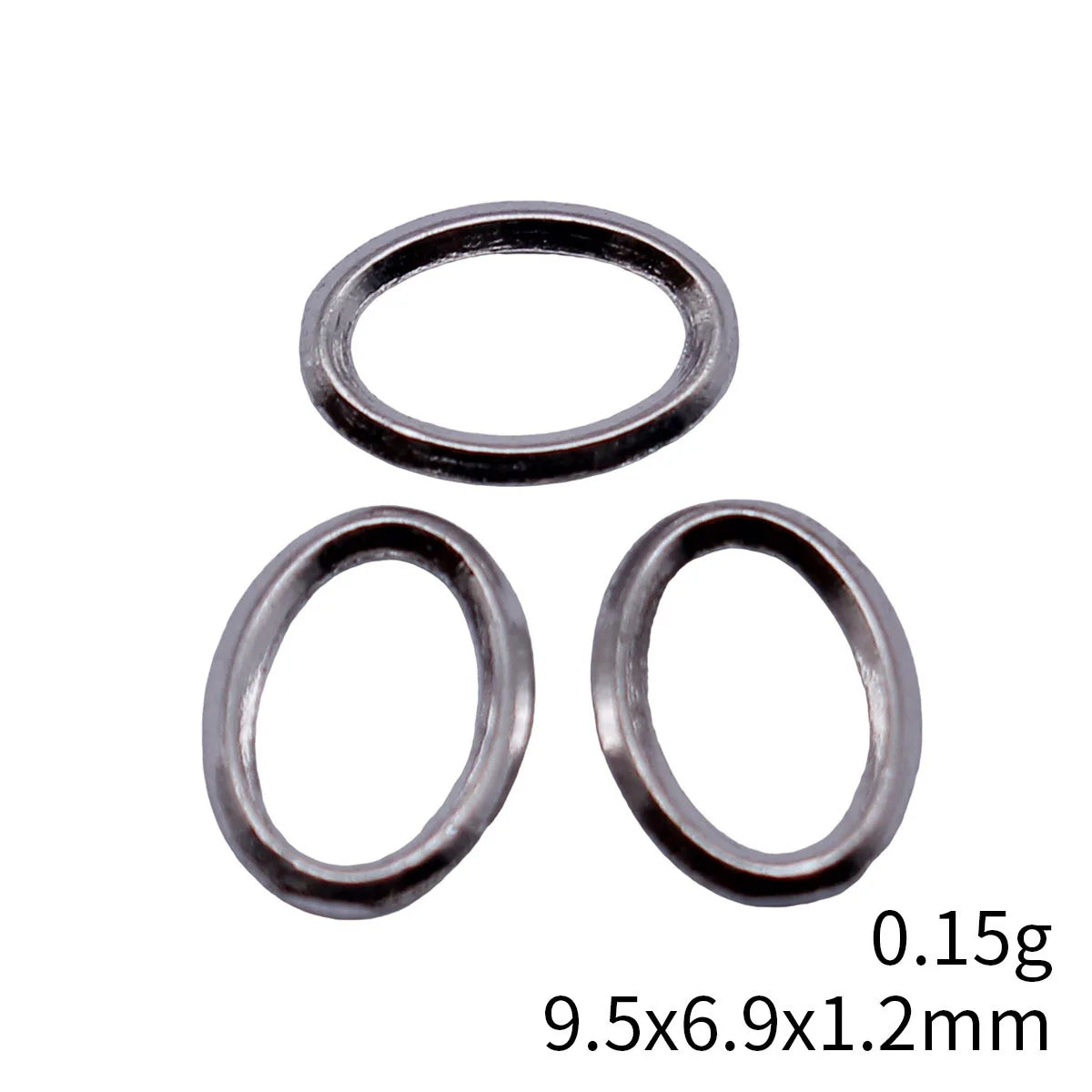 9.5x6.9x1.2mm 0.15g Antique Silver Zinc Alloy Small Oval Ring Connector Charm for DIY Bracelet Necklace Making