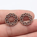 19x19mm 1.2g Multicolor Zinc Alloy Hollow Geometric Pattern Connector Charm for DIY Bracelet Earrings