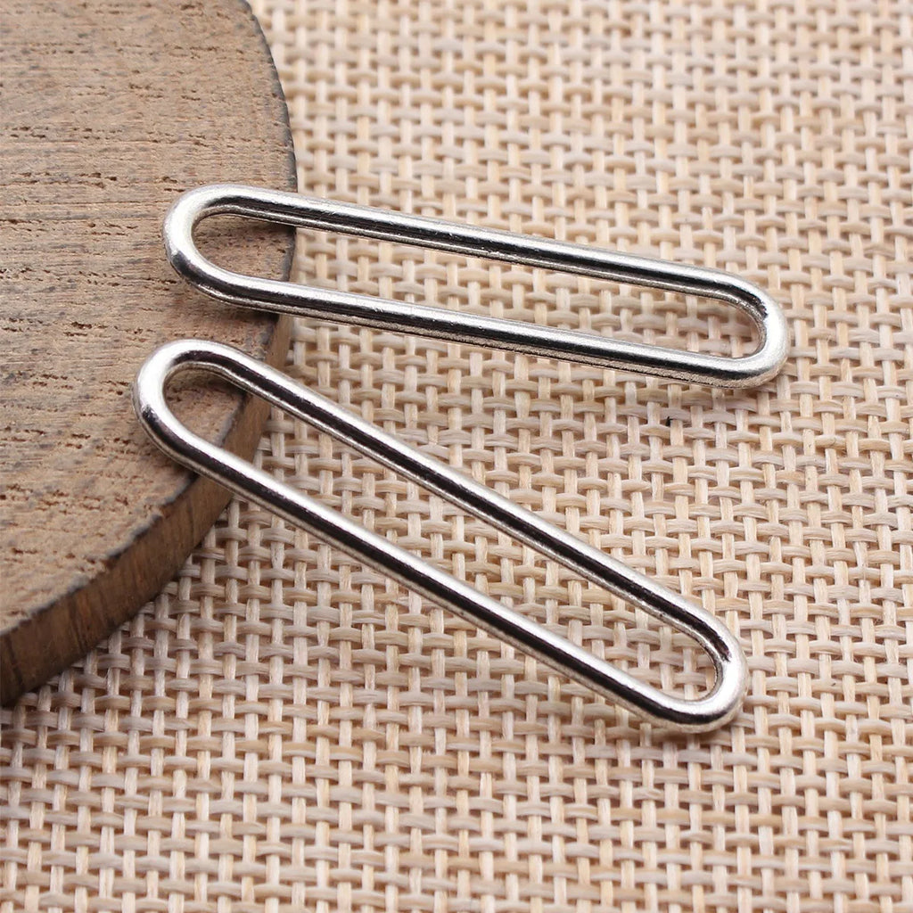 40x7.9x2mm 1.6g Multi-Color Zinc Alloy Hollow Oval Ring Connector Charm Pendant for DIY Jewelry Making