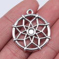30x27mm 3.9g Antique Silver Zinc Alloy Dreamcatcher Charm Pendant for DIY Necklace Bracelet Making