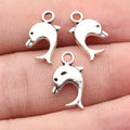 15x9mm 0.82g Antique Silver Zinc Alloy Dolphin Charm Pendant for DIY Bracelet Necklace Jewelry Making