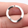 25x24mm 1.5g Multicolor Zinc Alloy Irregular Hollow Round Ring Charm Pendant for Earrings Necklace Making
