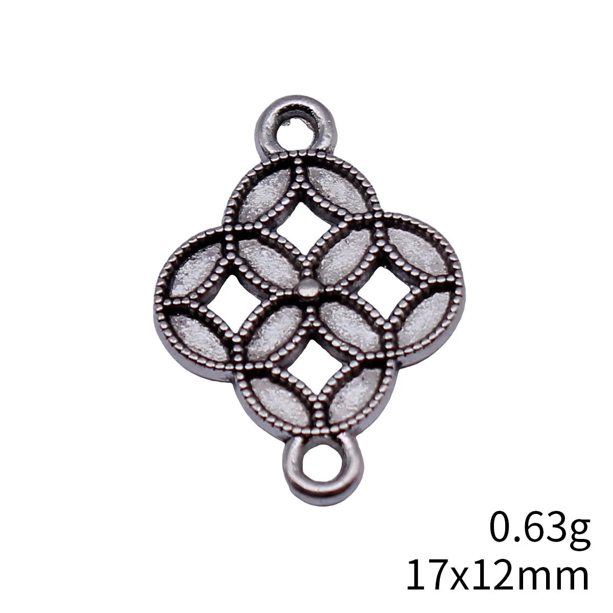 17x12mm 0.63g Antique Silver Zinc Alloy Chinese Coin Connector Charm for DIY Bracelet Necklace Making