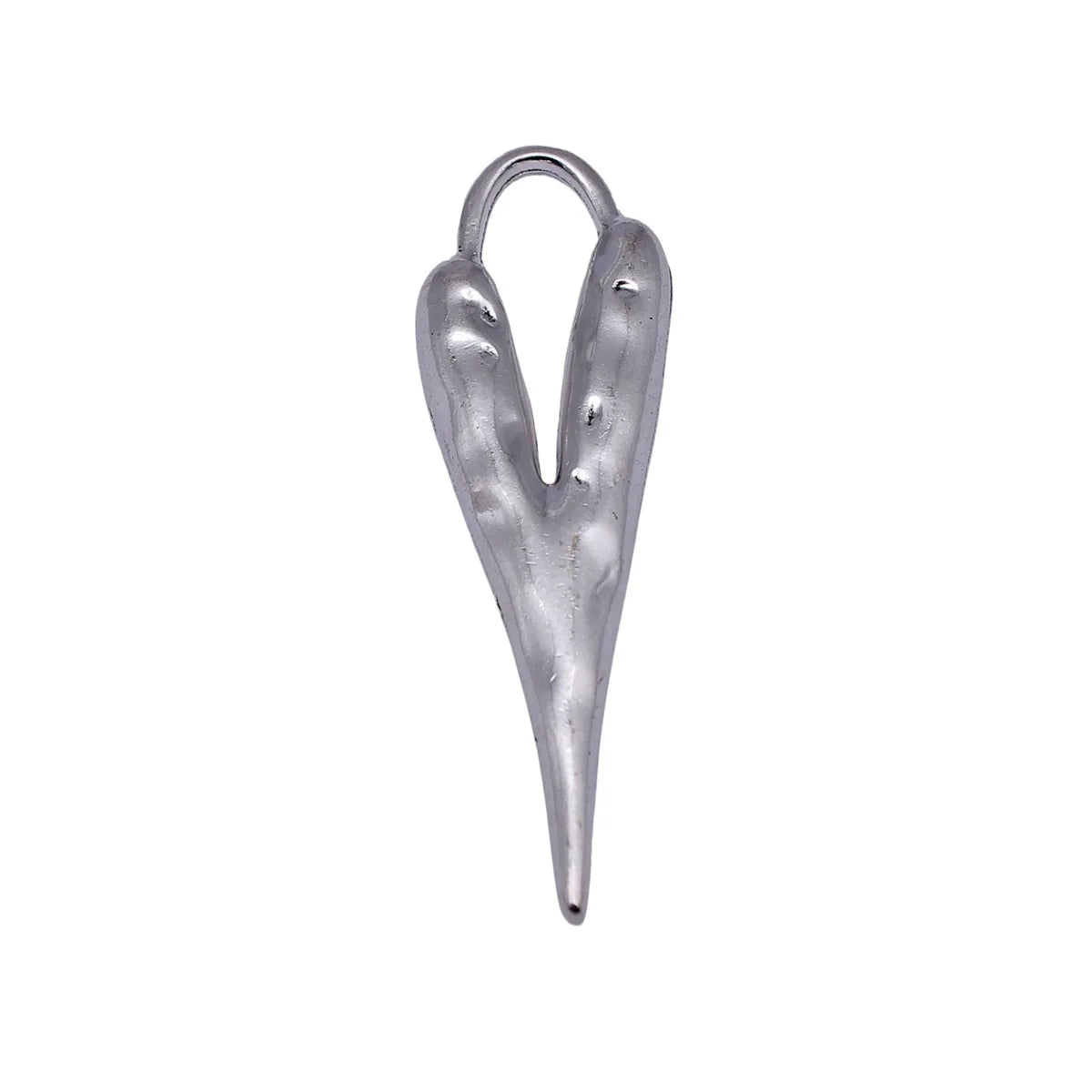 60x18mm 7.2g Antique Silver Zinc Alloy Spike Heart Charm Pendant for DIY Necklace Jewelry Making