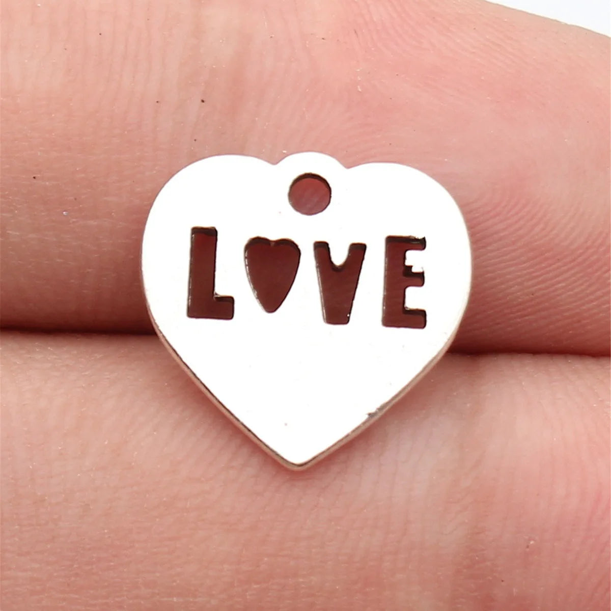 15x15mm 1.1g Antique Silver Zinc Alloy LOVE Heart Charm Pendant for DIY Necklace Bracelet Jewelry