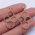 34x21mm 0.95g KC Gold Zinc Alloy Geometric Charm Pendant for DIY Necklace Bracelet Jewelry Making