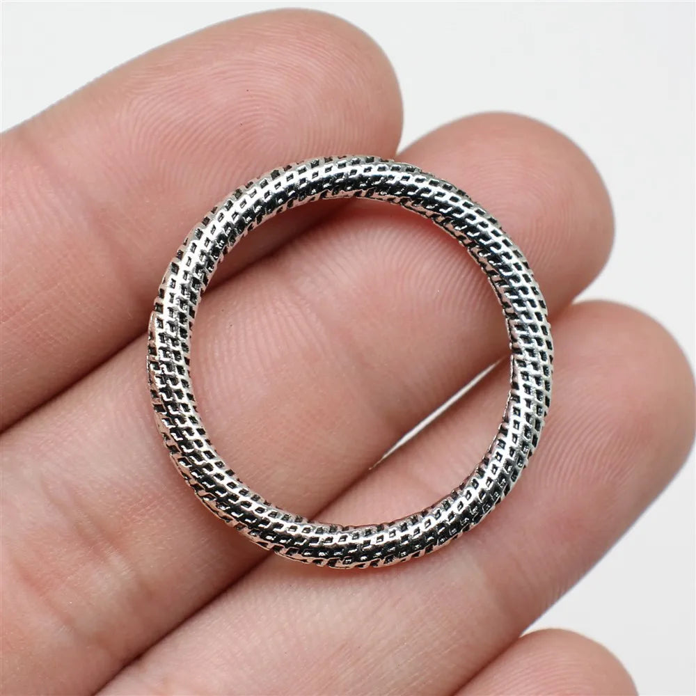 29x29mm 3g Multicolor Zinc Alloy Circle Ring Charm Pendant for Necklace Bracelet Jewelry Making
