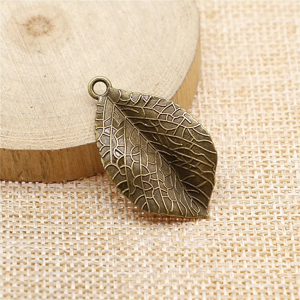 35x20mm 3g Multicolor Zinc Alloy Leaf Charm Pendant for DIY Necklace Bracelet Jewelry Making