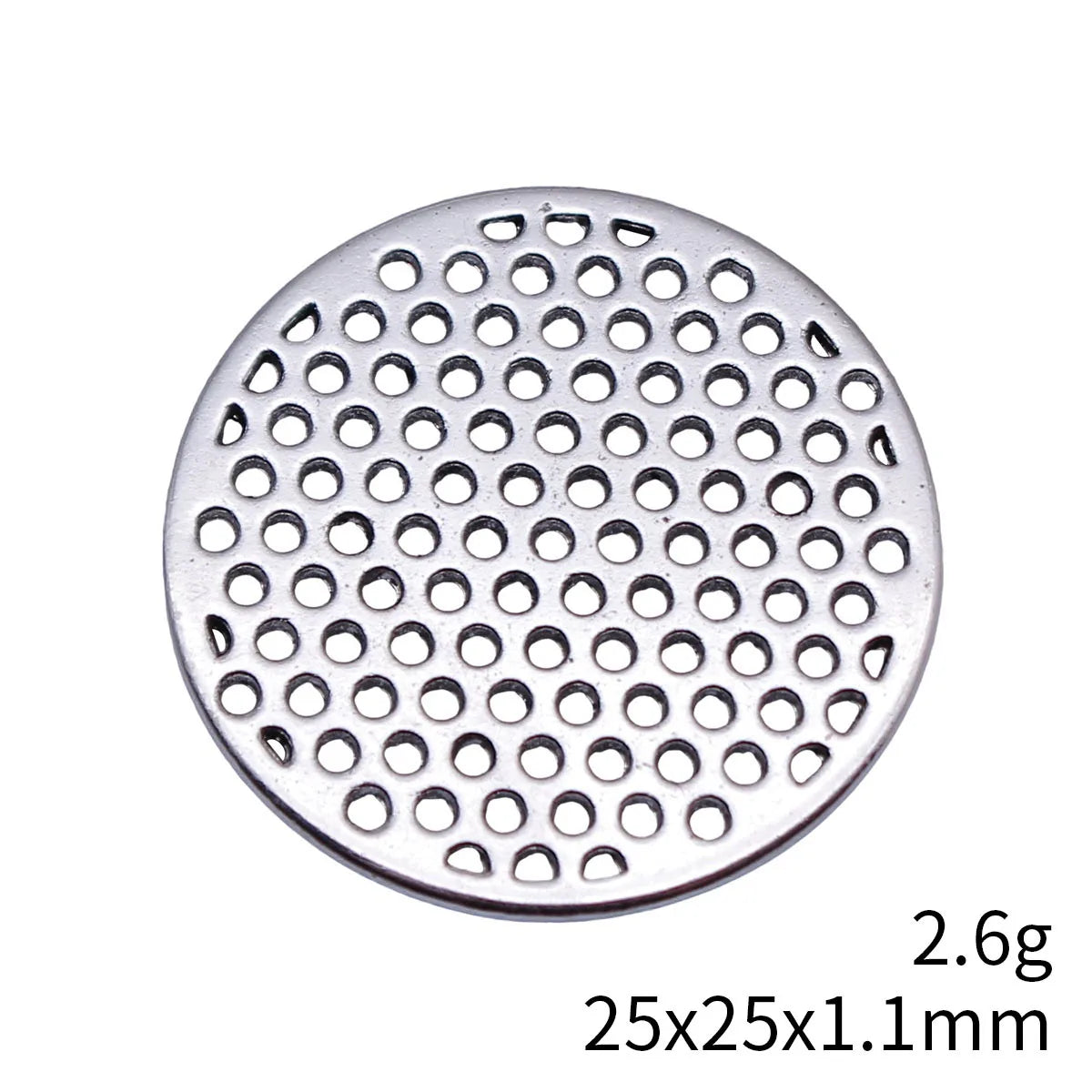 25x25x1.1mm 2.6g Multicolor zinc alloy round multi-hole connector charm for DIY jewelry making