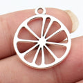 27x24mm 2.4g Multicolor Zinc Alloy Hollow Lemon Slice charm pendant for DIY bracelet necklace jewelry