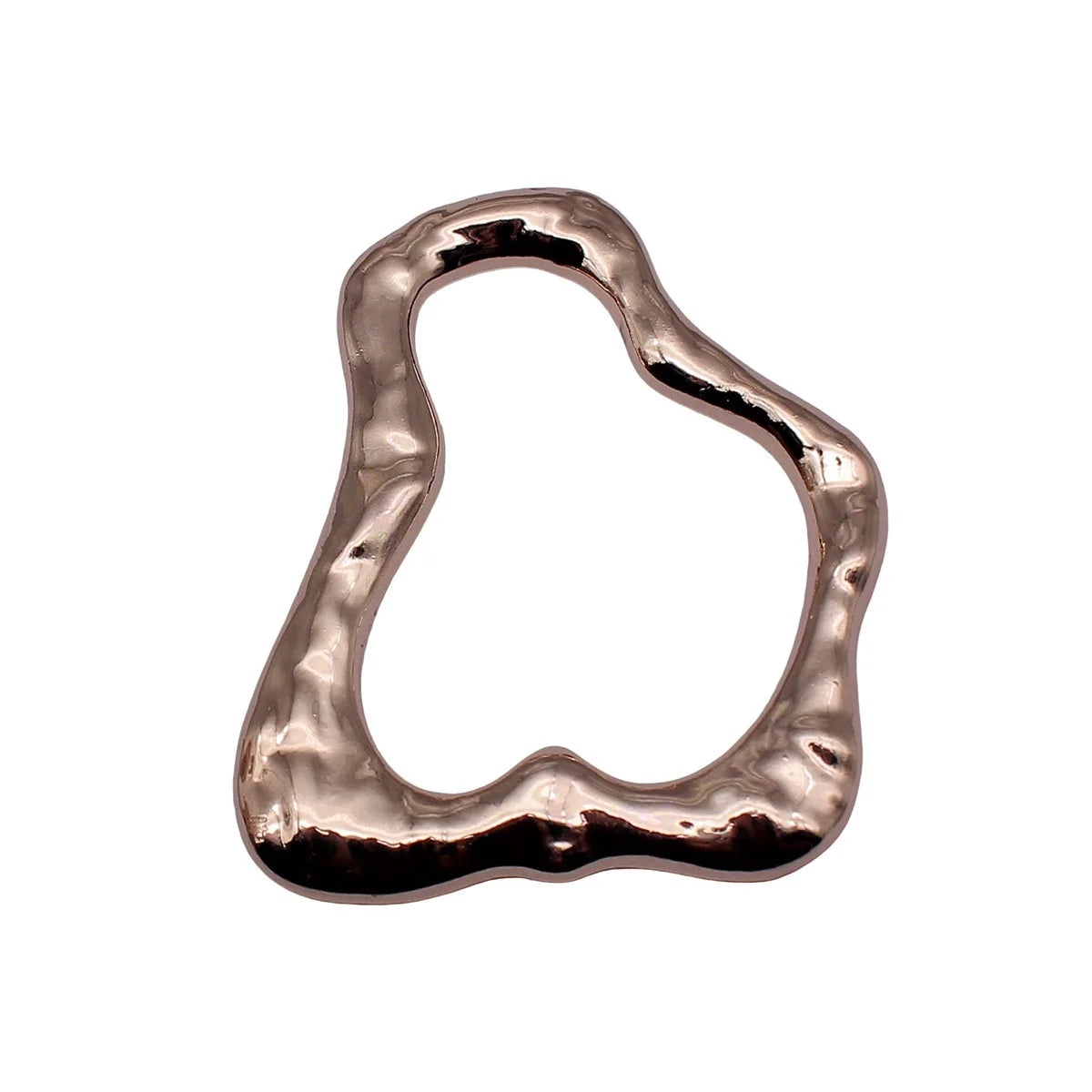 74x62mm 17.2g KC Gold Zinc Alloy Hollow Hammered Irregular Ring Charm Pendant for DIY Jewelry