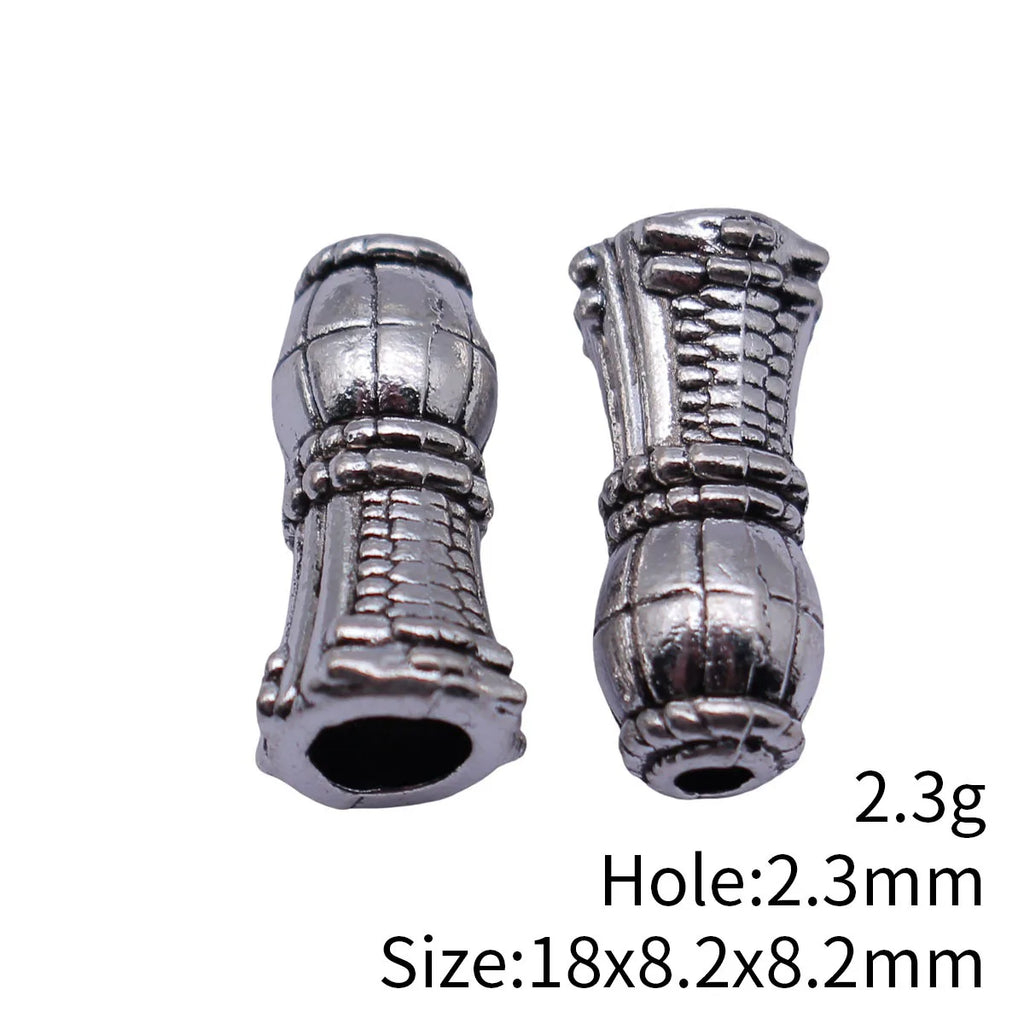 18x8.2x8.2mm 2.3g Multicolor Zinc Alloy Imam Prayer Rosary Loose Metal Beads for DIY Jewelry Making