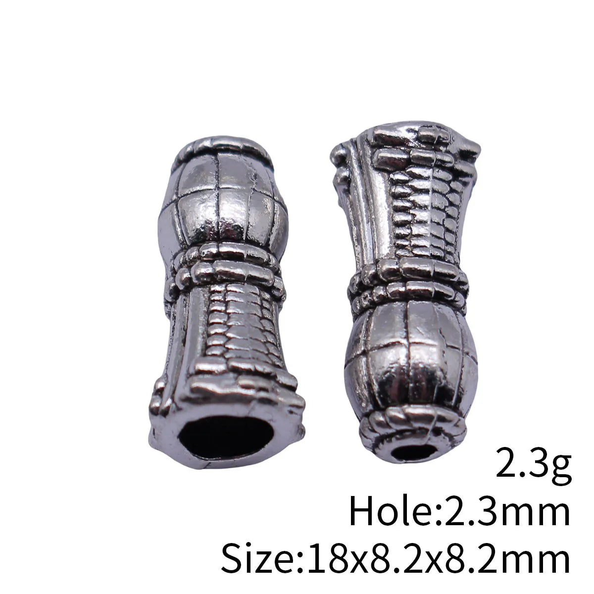 18x8.2x8.2mm 2.3g Multicolor Zinc Alloy Imam Prayer Rosary Loose Metal Beads for DIY Jewelry Making