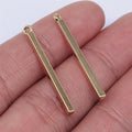 3x32mm 0.9g KC Gold Zinc Alloy Long Bar Charm Pendant for DIY Necklace Bracelet Making