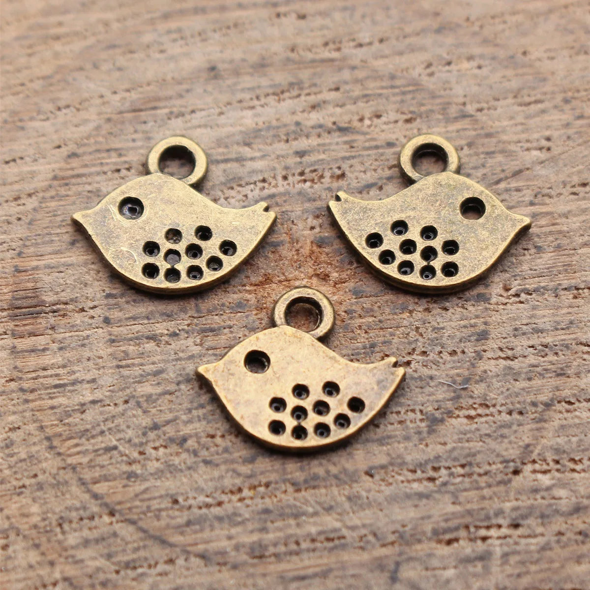 11x9.8x1mm 0.34g Multicolor Zinc Alloy Bird Charm Pendant for DIY Bracelet Necklace Jewelry Making
