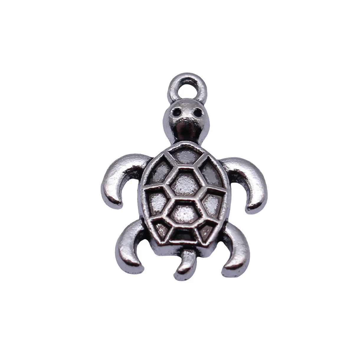 20x15mm 1.5g Antique Silver Zinc Alloy Turtle Charm Pendant for DIY Bracelet Necklace Jewelry