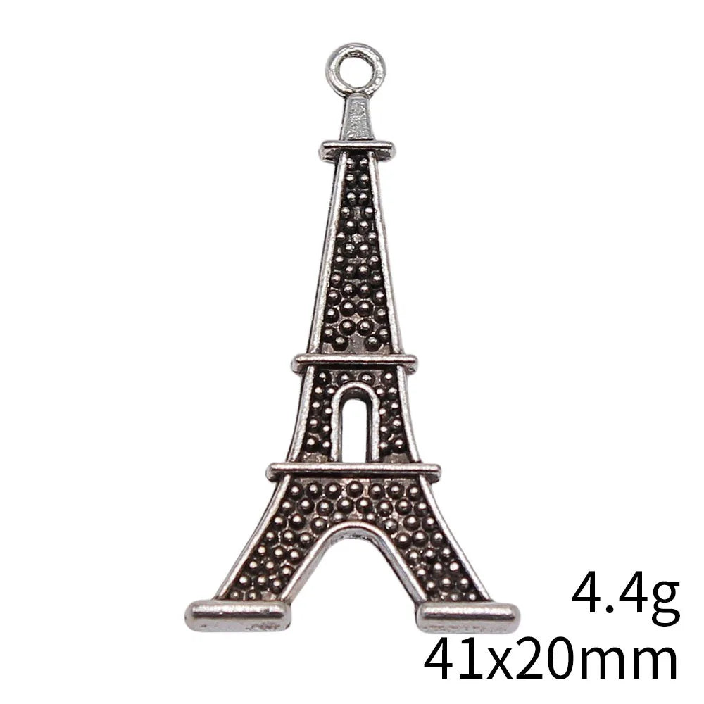 41x20mm 4.4g Antique Silver Iron Eiffel Tower Charm Pendant for DIY Necklace Bracelet Jewelry Making
