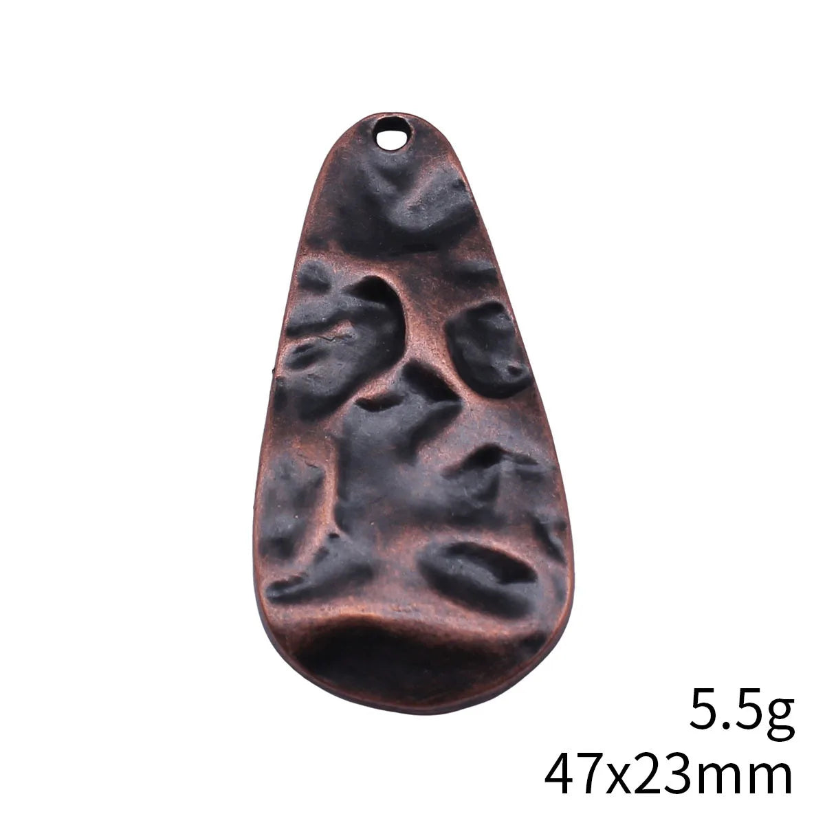47x23mm 5.5g Multicolor Zinc Alloy Textured Teardrop Charm Pendant for DIY Necklace Jewelry Making