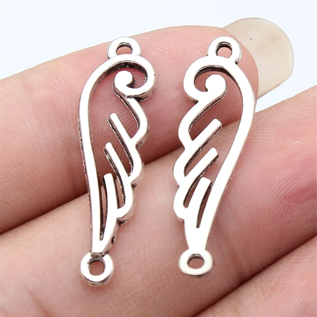 32x10mm 1.3g Multicolor Zinc Alloy Wing connector charm for DIY bracelet necklace jewelry making