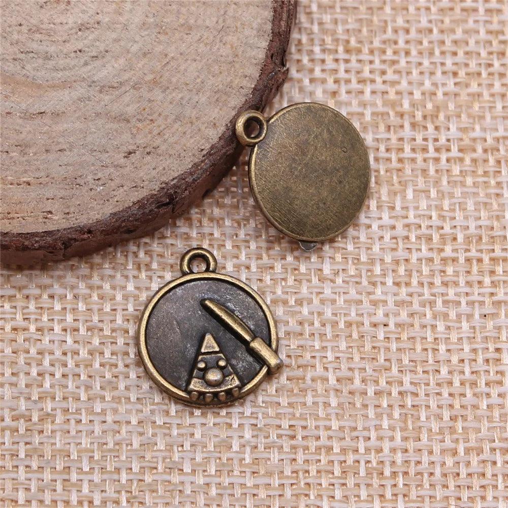 15x18mm 1.7g Antique Bronze Zinc Alloy Cake Slice Charm Pendant for DIY Necklace Bracelet Making