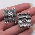 25x31mm 2.7g Multicolor Zinc Alloy Four-Hole Body Chain Connector Charm for Waist Chain Jewelry Making