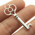 43x17mm 2.4g Antique Silver Zinc Alloy Key Charm Pendant for DIY Necklace Bracelet and Zakka Jewelry Making