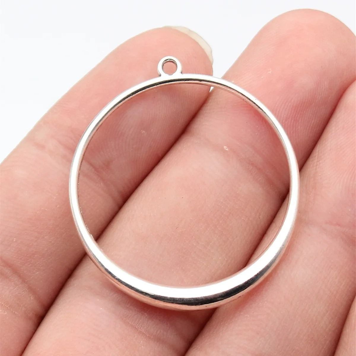 38x34mm 3g Multicolor Zinc Alloy Round Ring Charm Pendant for Earrings Necklace Jewelry Making