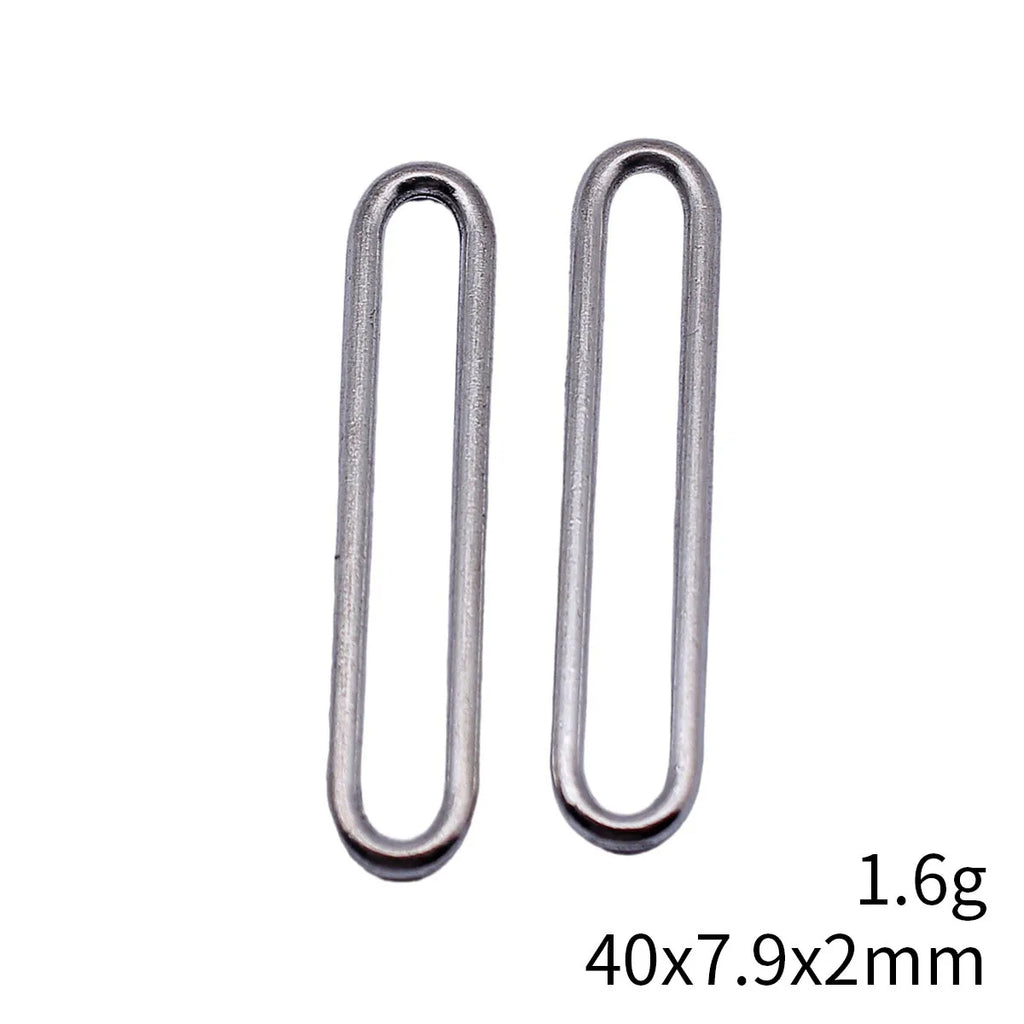 40x7.9x2mm 1.6g Multi-Color Zinc Alloy Hollow Oval Ring Connector Charm Pendant for DIY Jewelry Making