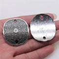 34x39mm 8.3g Multicolor Zinc Alloy Carved Pattern Connector Charm for Bracelet Jewelry Making